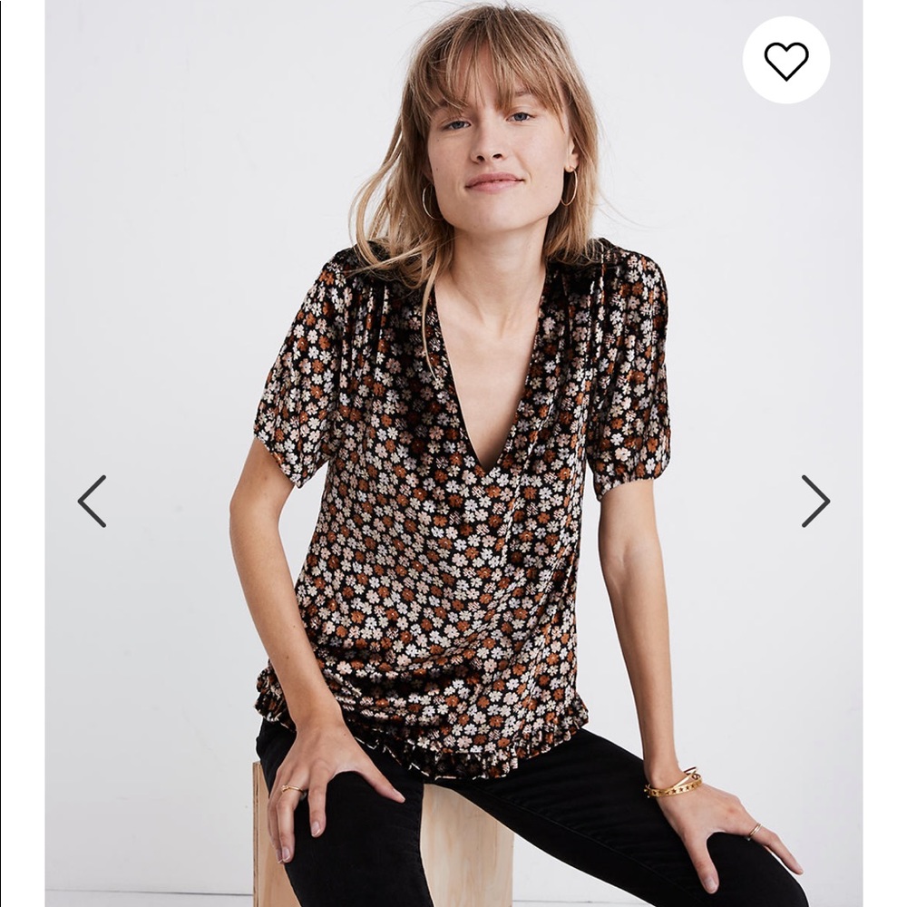 New with tags, velvet Madewell top